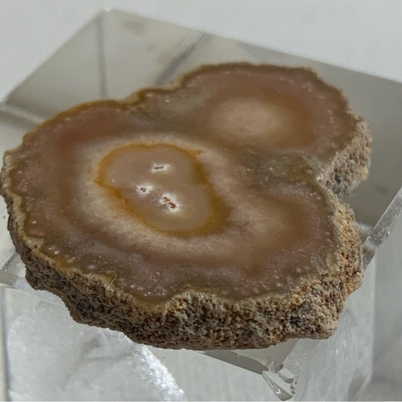 Stalactite Slice Polished Crystal Display Specimen Las Torres Mine Uruguay 1.4” - Picture 4 of 8